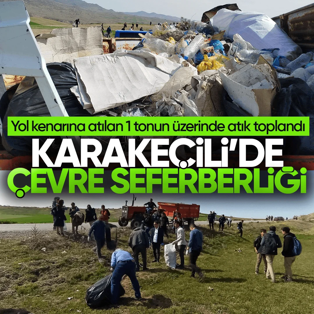Karakeçili’de Dev Çevre Seferberliği: 1 Ton Atık Toplanarak Geri Dönüşüme Kazandırıldı