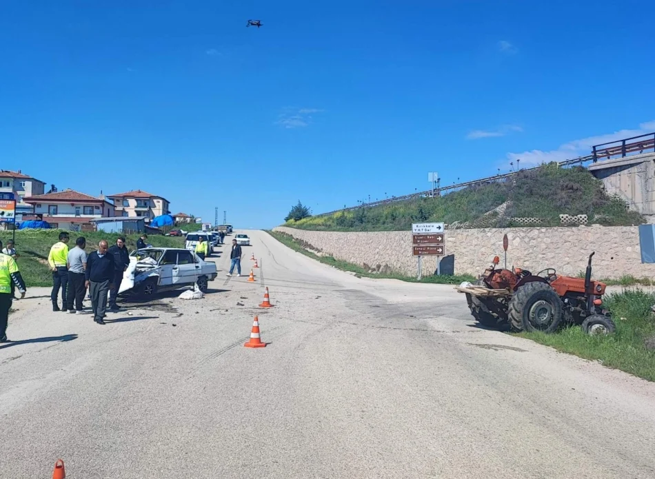 Kırıkkale’de Traktör ile Otomobil Çarpıştı: 5 Yaralı