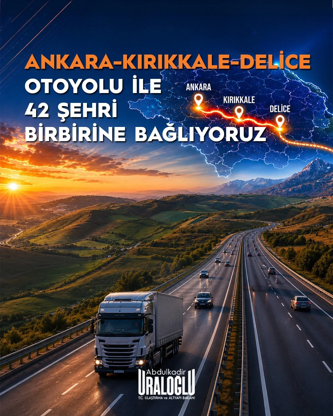 Bakan Uraloğlu Müjdeyi Verdi: 42 İli Kucaklayacak Dev Projede Yarısı Tamam, Ankara-Kırıkkale-Delice Otoyolu Hızla İlerliyor!