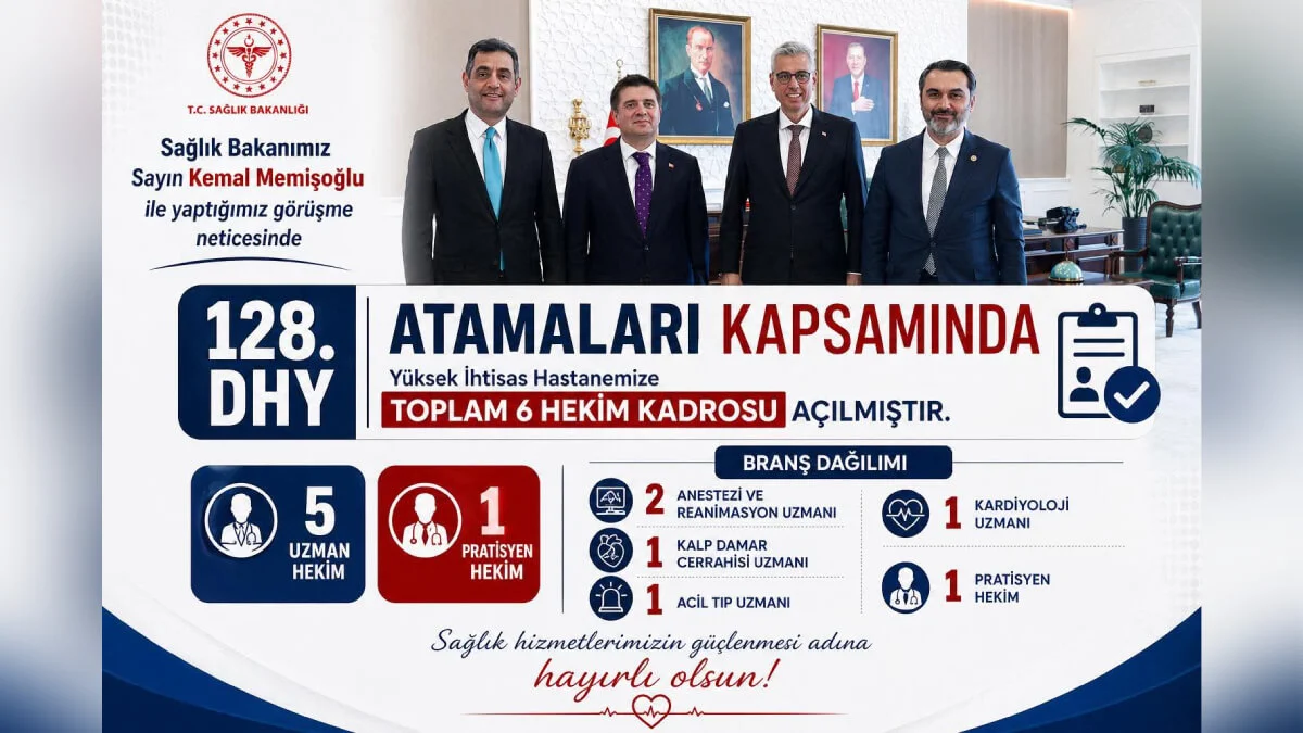 Kırıkkale Yüksek İhtisas Hastanesi’ne 6 Yeni Hekim Müjdesi: Branşlar Belli Oldu