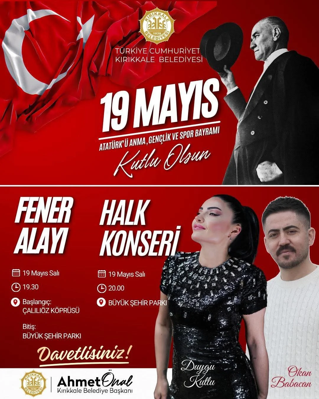 Kırıkkale’de 19 Mayıs Coşkusu: Fener Alayı, Ödüllü Koşu ve Dev Konserler Başlıyor