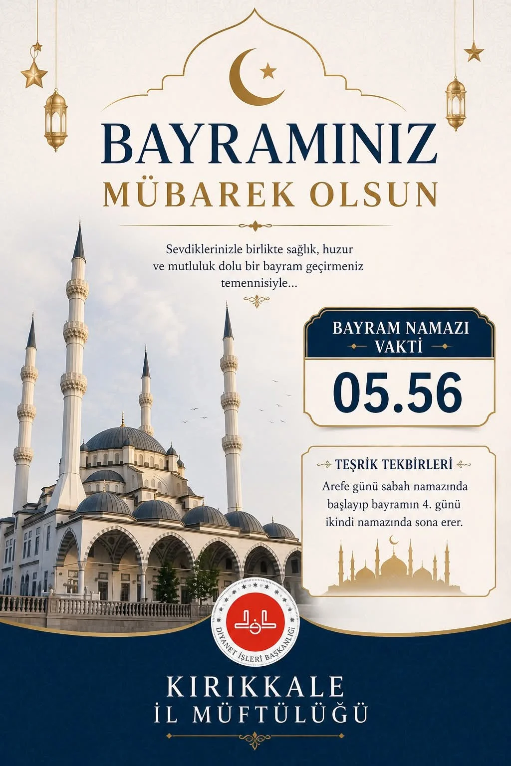 Kırıkkale’de Kurban Bayramı Namazı Saat Kaçta Kılınacak? İşte 2026 Bayram Namazı Vakti