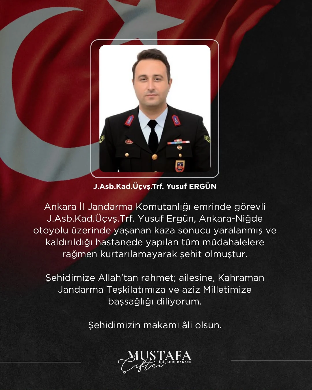 Kırıkkale’li Astsubay Yusuf Ergün Görev Başında Şehit Oldu