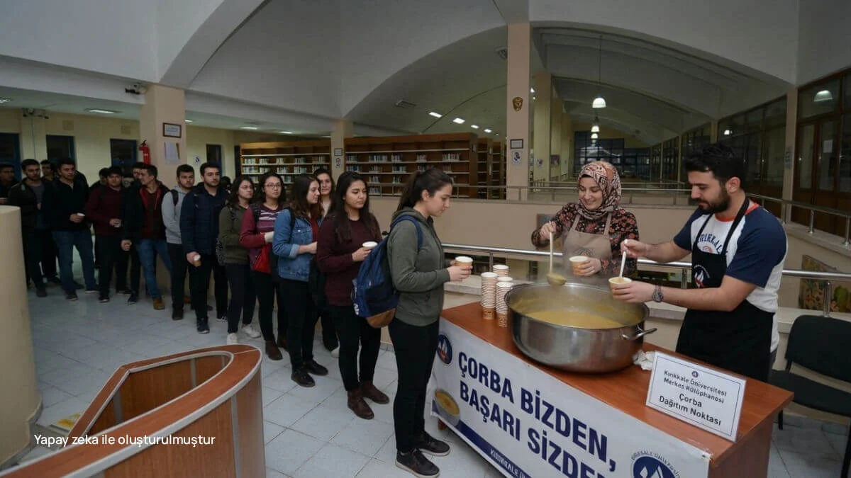 Kırıkkale Üniversitesi’nden Sınav Haftasında Öğrencilere İçlerini Isıtacak İkram!