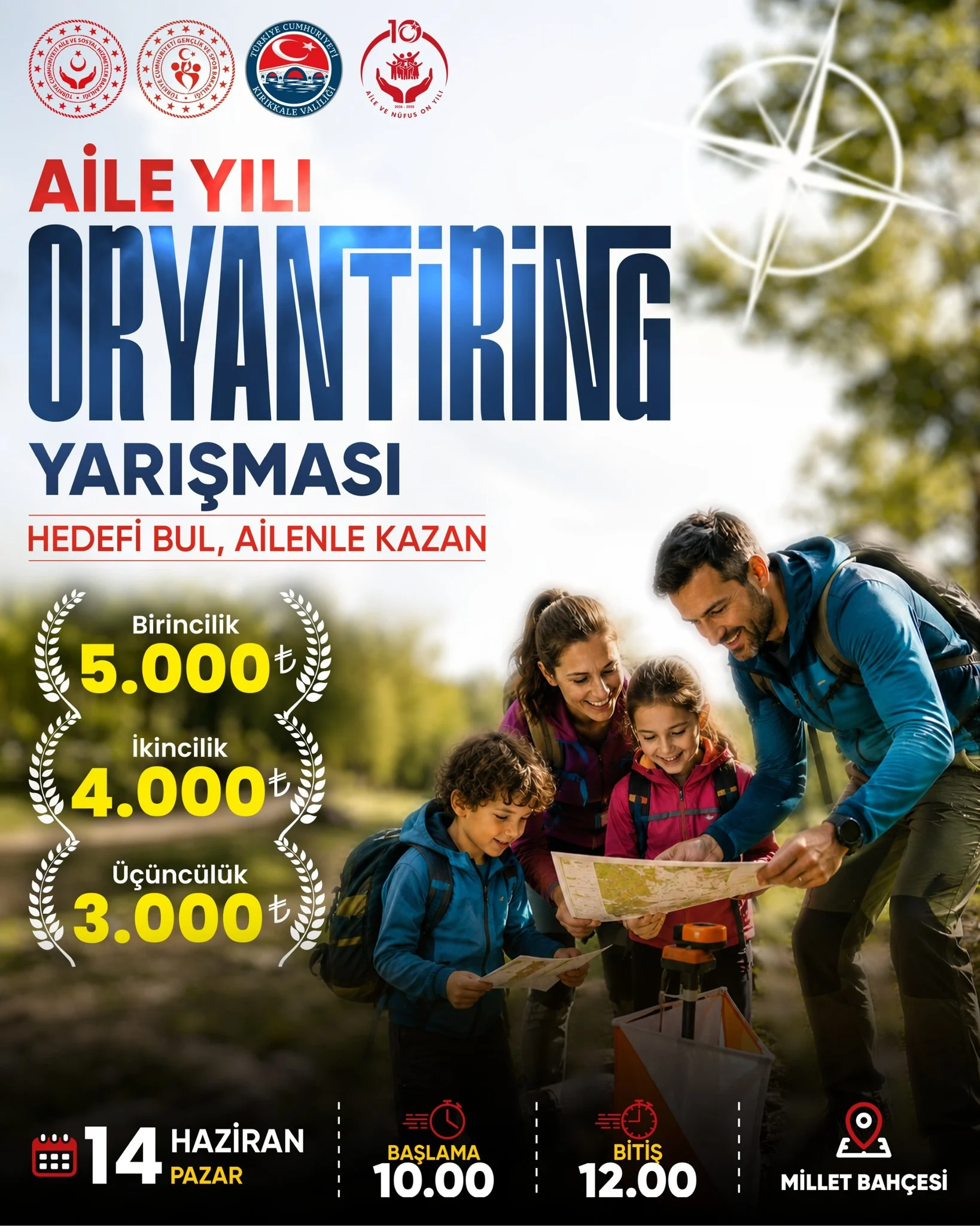 Kırıkkale’de Aileler Millet Bahçesi’nde Yarışacak: Büyük Ödül 5 Bin TL