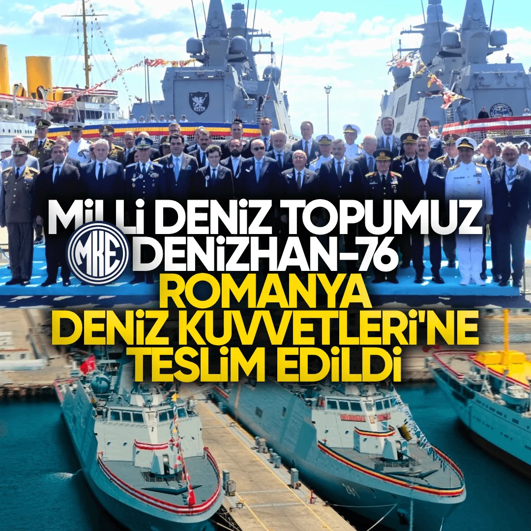 Millî Deniz Topumuz ‘MKE DENİZHAN-76’ Romanya Deniz Kuvvetleri’ne Teslim Edildi