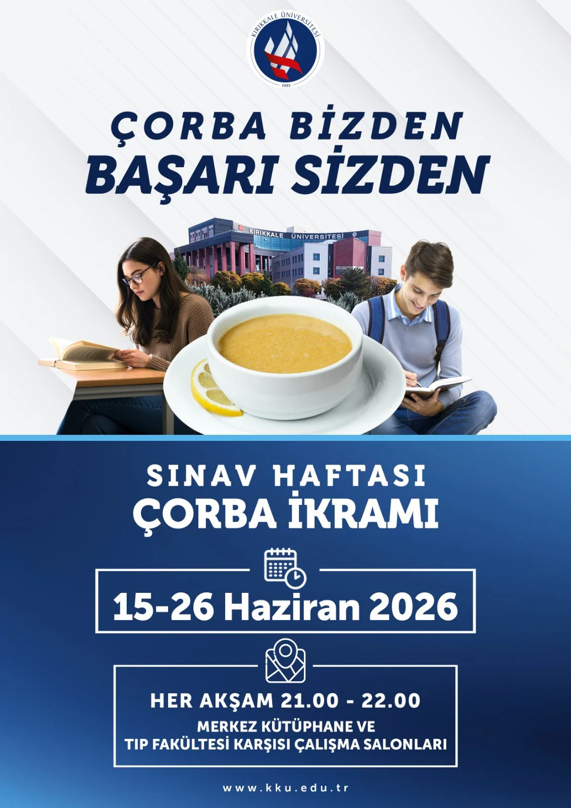 Kırıkkale Üniversitesi’nden Sınav Haftasında Öğrencilere İçlerini Isıtacak İkram!