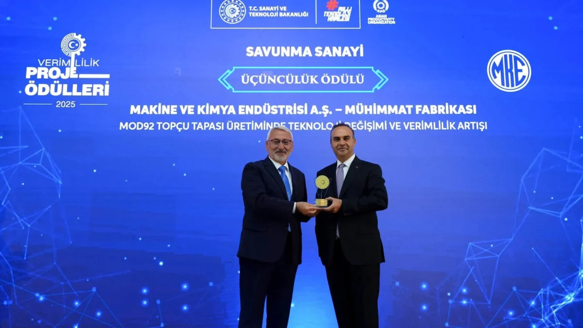 MKE’ye Sanayi ve Teknoloji Bakanlığı’ndan Önemli Verimlilik Ödülü