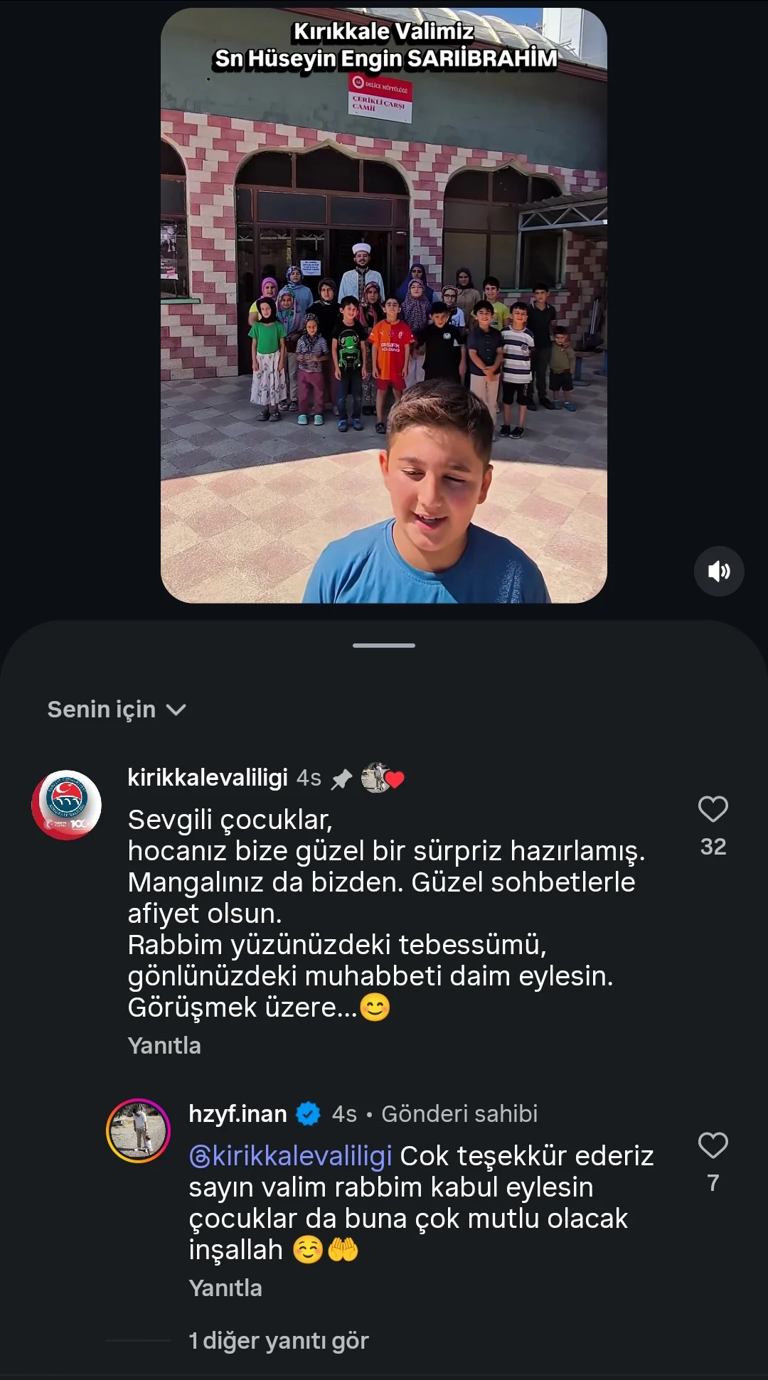 Kırıkkale Valisi’nden Yaz Kur’an Kursu Öğrencilerine Gülümseten Sürpriz: “Mangal Benden!”