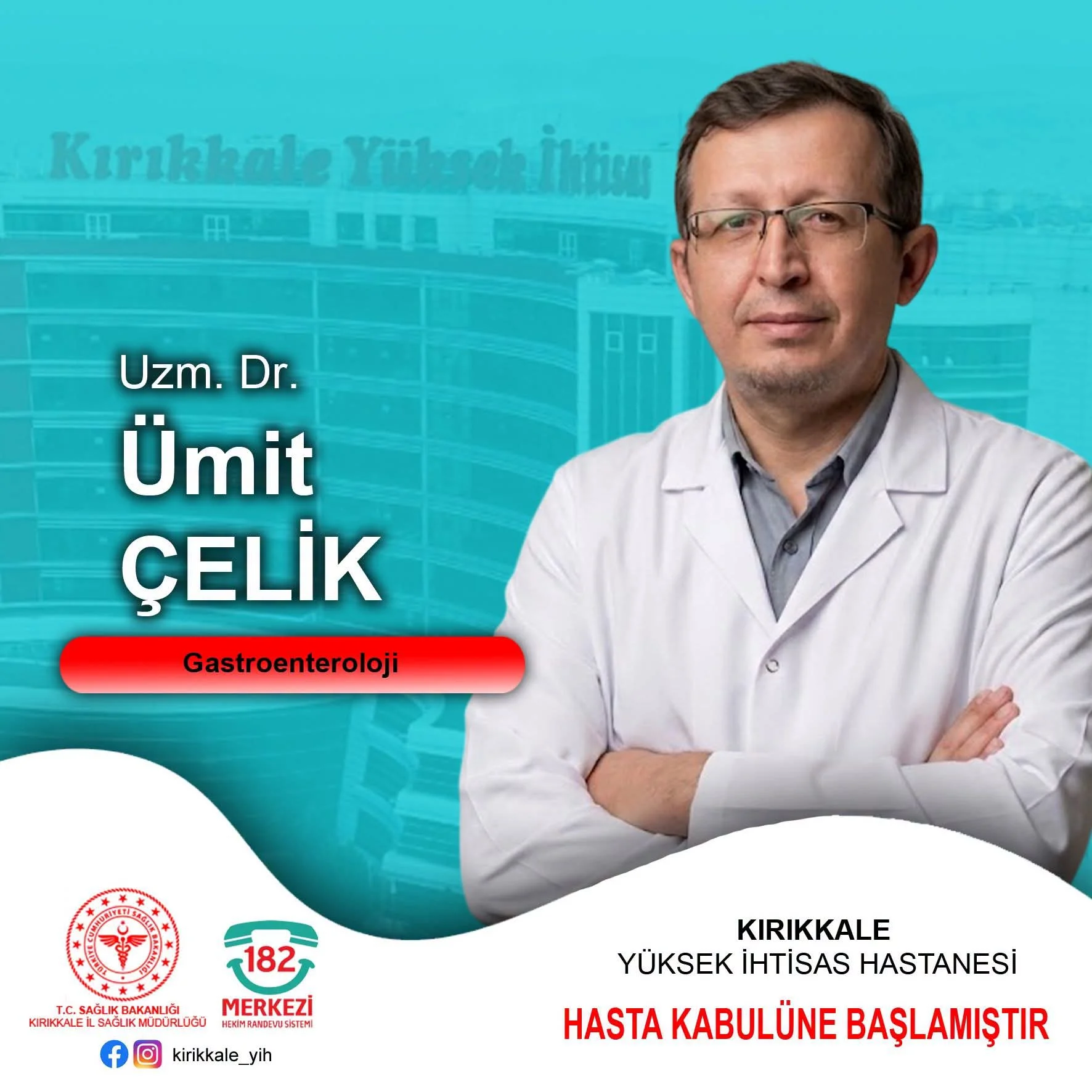 Kırıkkale Yüksek İhtisas Hastanesi’nde Yeni Gastroenteroloji Uzmanı Göreve Başladı