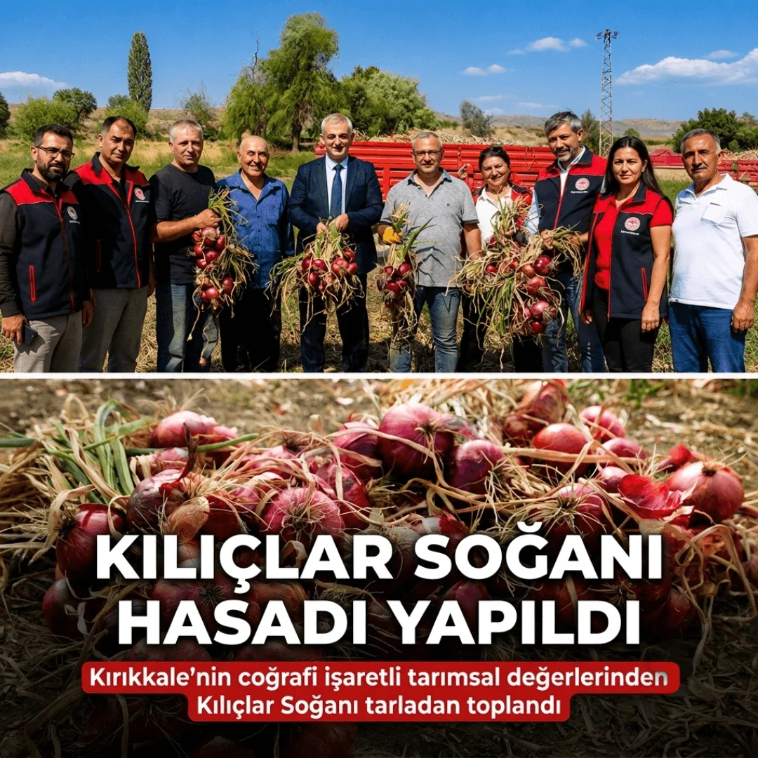 Kırıkkale’nin Coğrafi İşaretli Kılıçlar Soğanı Hasadı Gerçekleştirildi