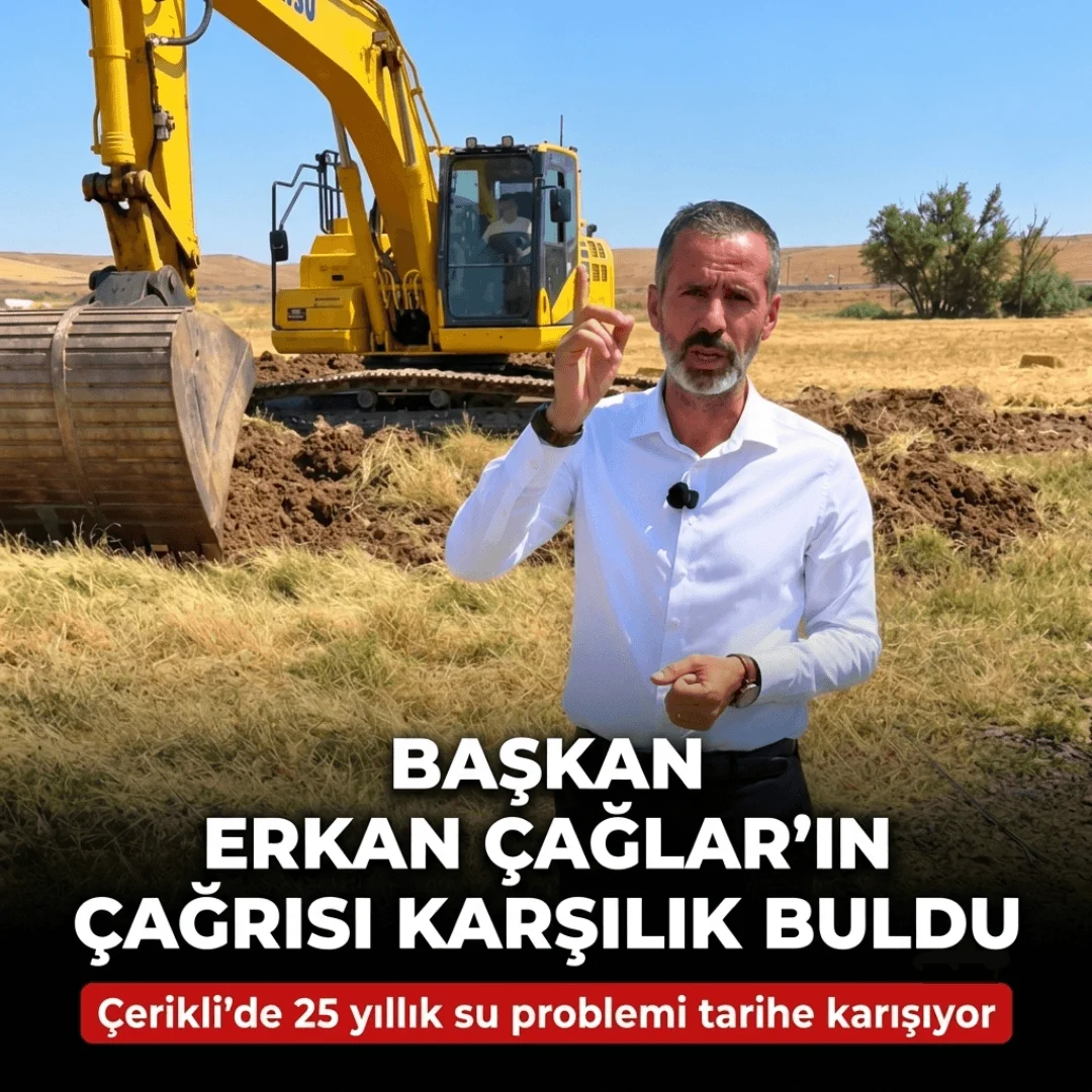 Çerikli’de Başkan Erkan Çağlar’ın Çağrısı Karşılık Buldu: 25 Yıllık Su Problemi Tarihe Karışıyor