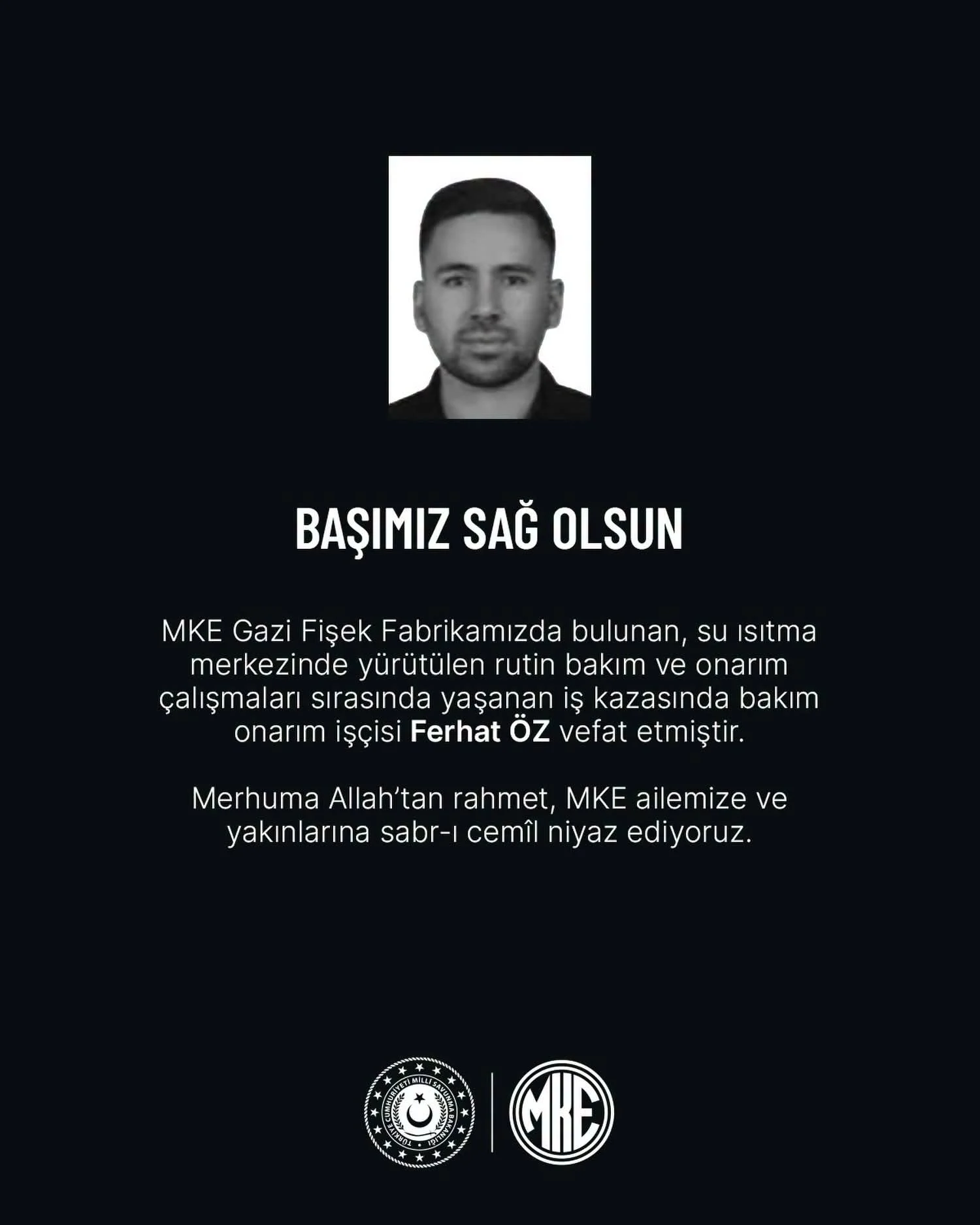 MKE Gazi Fişek Fabrikası’nda İş Kazası: Ferhat Öz Hayatını Kaybetti
