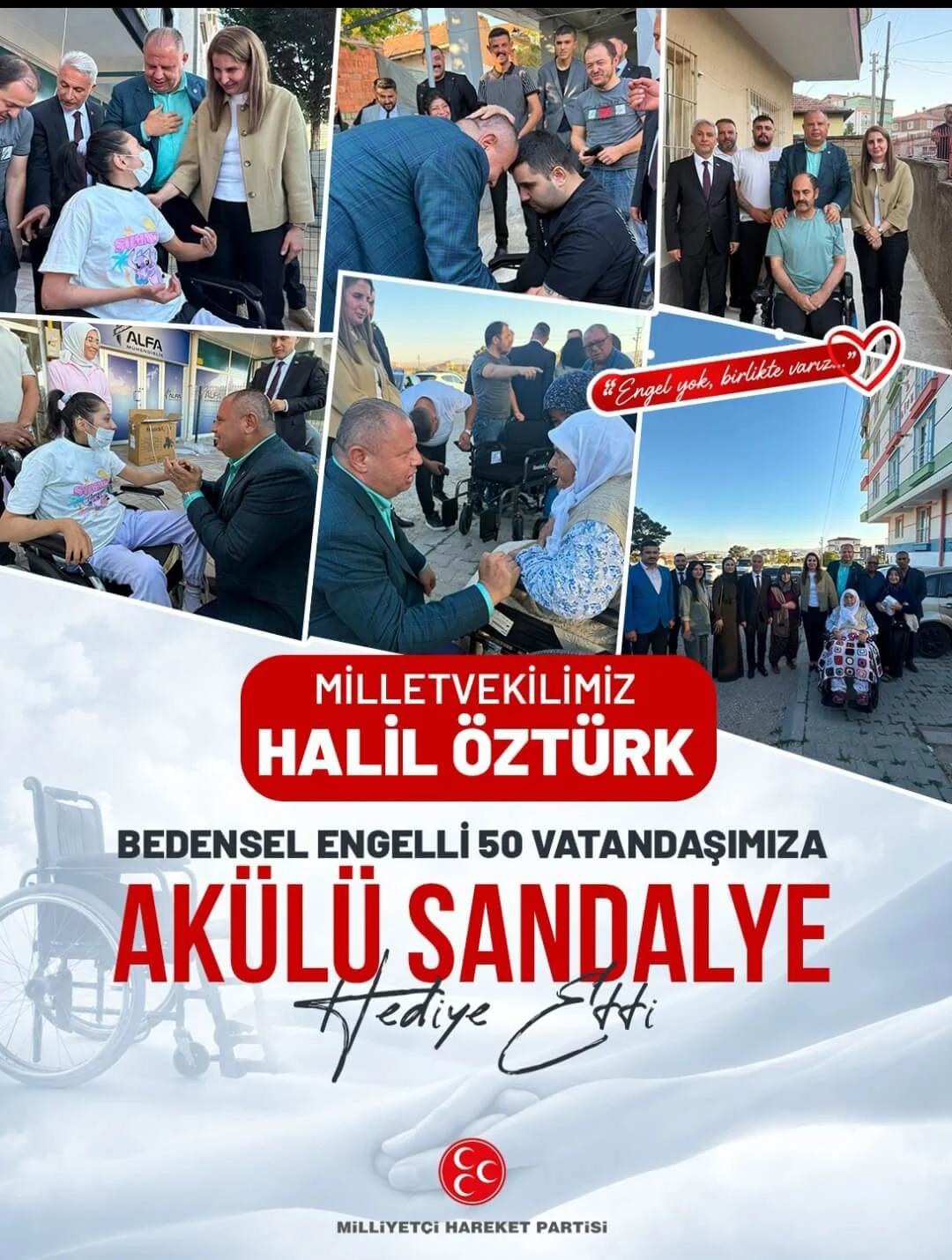 Halil Öztürk Sözünü Tuttu: Kırıkkale’de 50 Engelli Vatandaşa Akülü Sandalye
