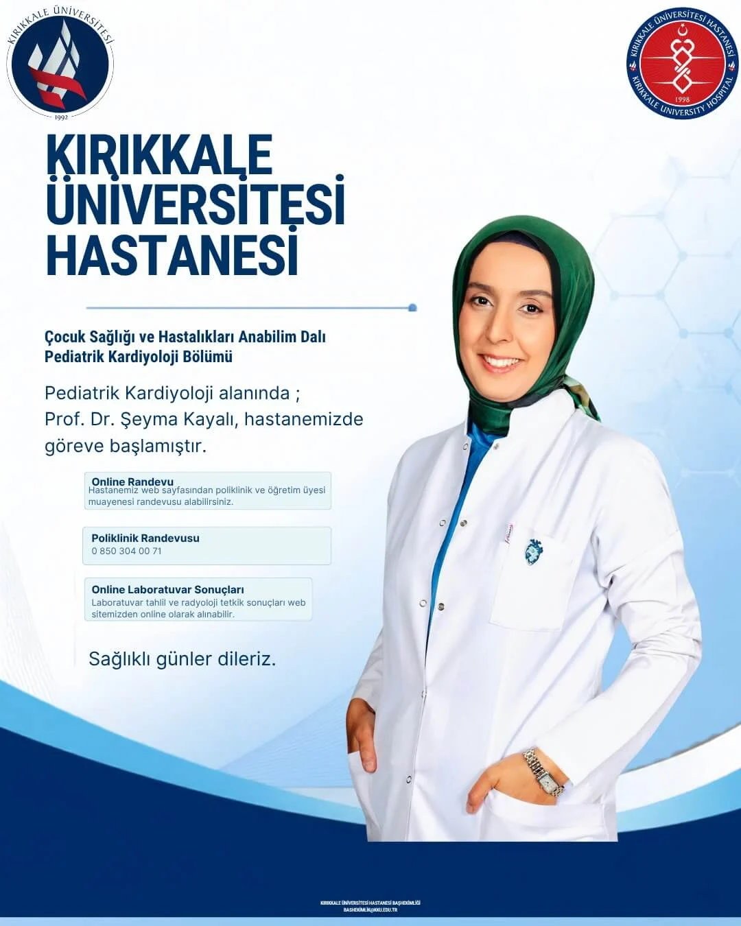 Kırıkkale Üniversitesi Hastanesi’nde Yeni Atama: Pediatrik Kardiyoloji Uzmanı Göreve Başladı