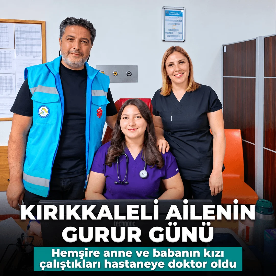 Kırıkkaleli Ailenin Gurur Günü: Hemşire Anne ve Babanın Hastanesine Doktor Oldu