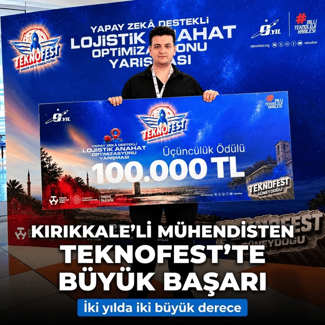 Kırıkkaleli Mühendisten TEKNOFEST’te Çifte Gurur: İki Yılda İki Büyük Derece!