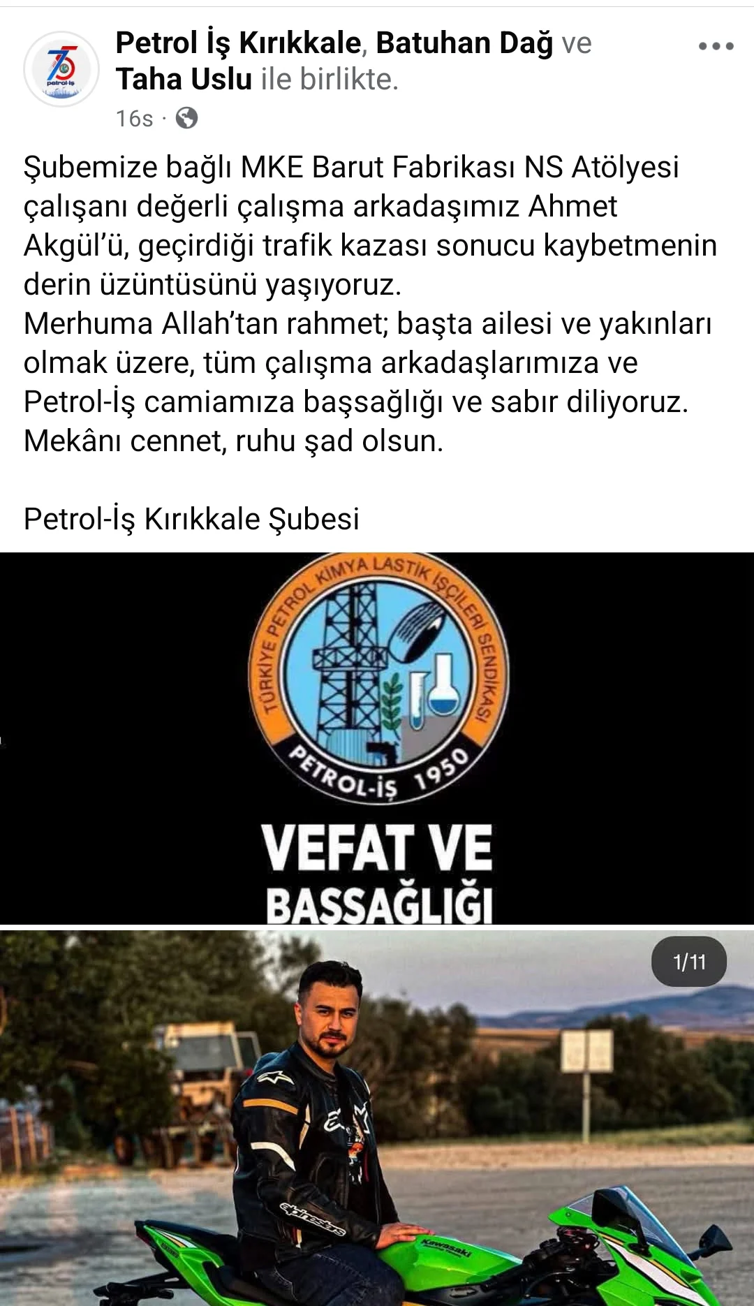 Kırıkkale’yi Üzen Vefat Haberi: Genç İşçi Trafik Kazası Sonucu Ahmet Akgül Hayatını Kaybetti