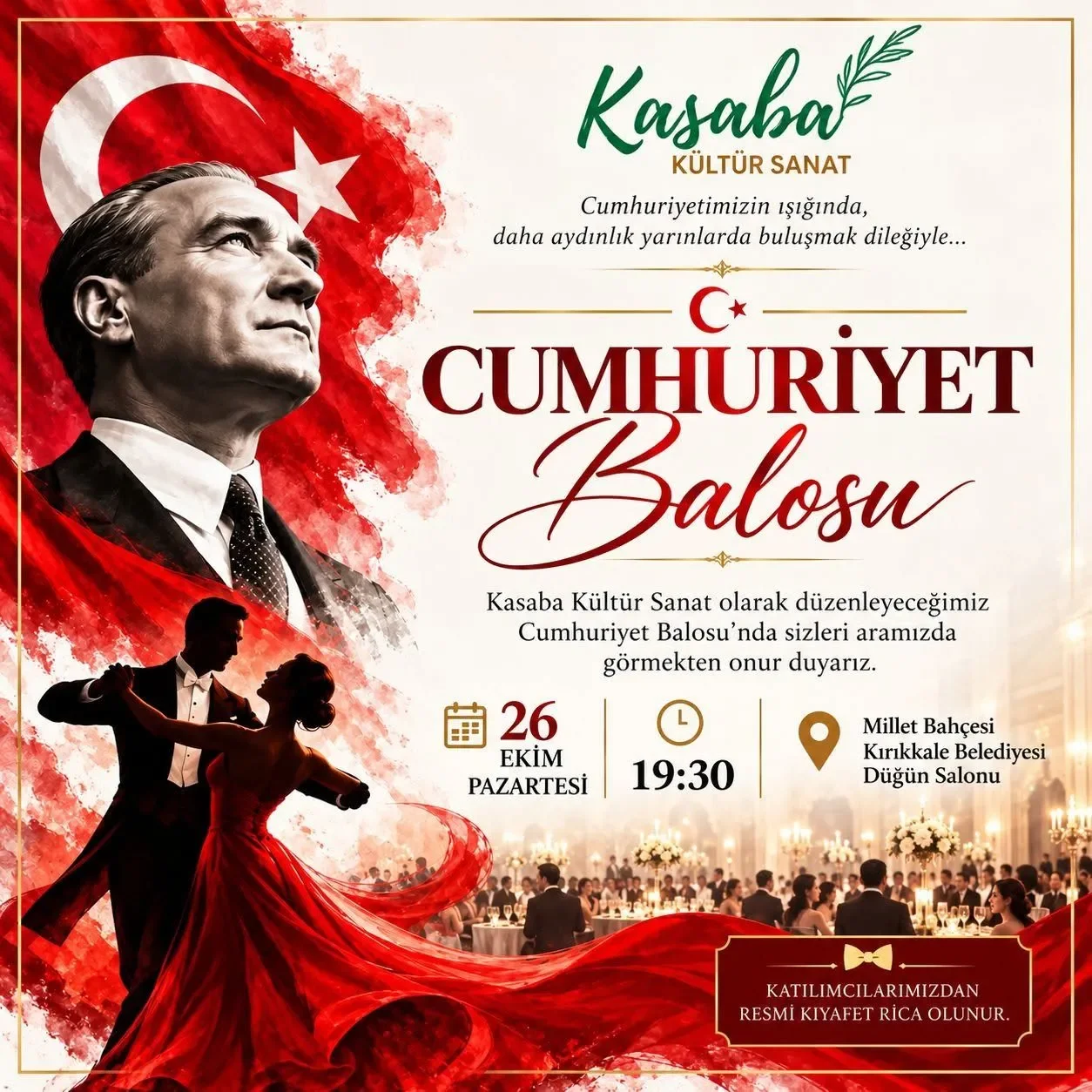 Kırıkkale’de 2. Geleneksel Cumhuriyet Balosu İçin Geri Sayım Başladı